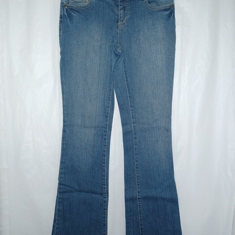 MICHAEL KORS WOMEN'S MID RISE FLARE LEG BLUE JEANS SIZE 4